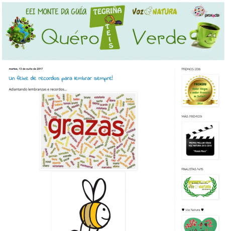 A escola infantil Monte da Guía, premio ao mellor blog